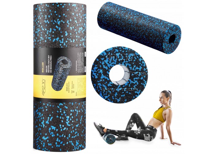 Масажний ролик 4FIZJO EPP PRO+ 45 x 14.5 см (валик, роллер) гладкий Black/Blue (P-5907222931141)