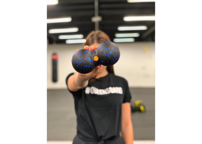 Масажний м'яч подвійний 4FIZJO EPP DuoBall 08 Black/Blue (P-5907222931318)