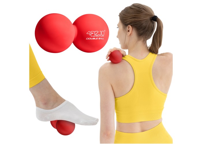 Масажний м'яч подвійний 4FIZJO Lacrosse Double Ball 6.5 x 13.5 см Red (P-5907222931219)