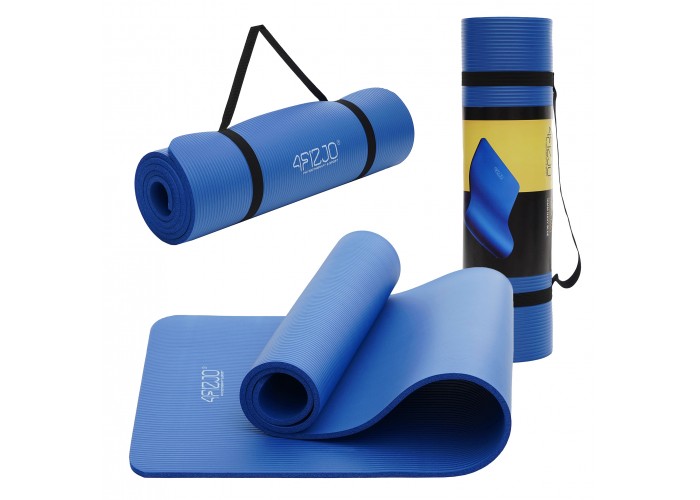 Килимок (мат) спортивний 4FIZJO NBR 180 x 60 x 1 см для йоги та фітнесу Blue (P-5907222931028)