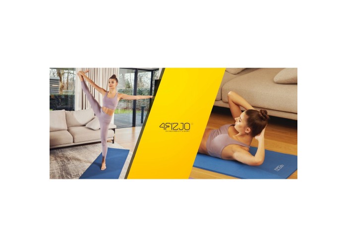 Килимок (мат) спортивний 4FIZJO NBR 180 x 60 x 1 см для йоги та фітнесу Blue (P-5907222931028)