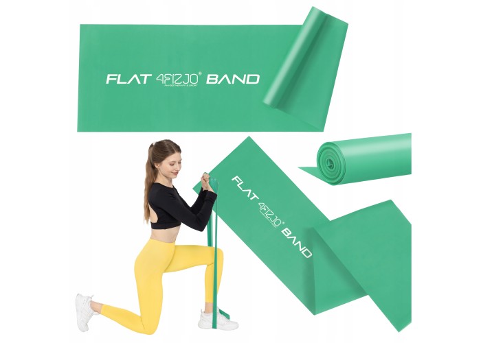 Стрічка-еспандер для спорту та реабілітації 4FIZJO Flat Band 200 х 15 cм 5-8 кг Green (P-5907222931653)
