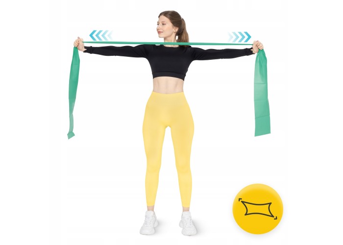 Стрічка-еспандер для спорту та реабілітації 4FIZJO Flat Band 200 х 15 cм 5-8 кг Green (P-5907222931653)