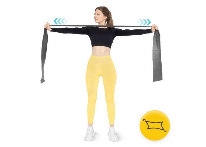 Стрічка-еспандер для спорту та реабілітації 4FIZJO Flat Band 200 х 15 cм 12-15 кг Black (P-5907222931677)