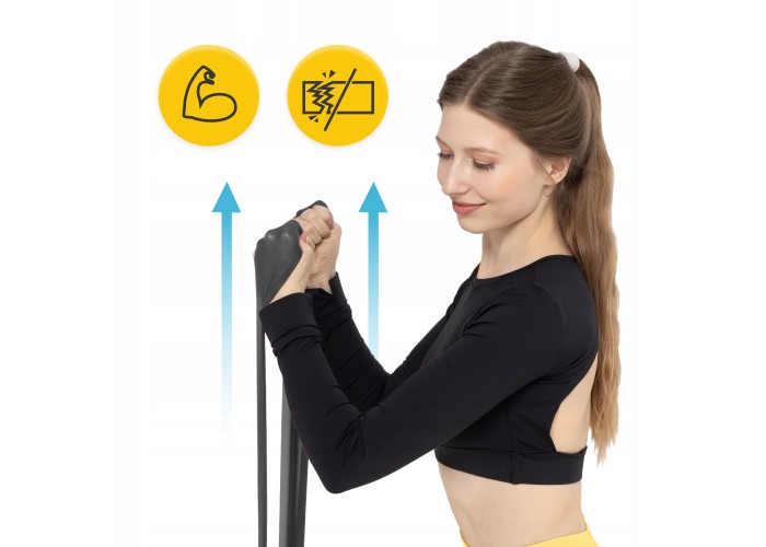 Стрічка-еспандер для спорту та реабілітації 4FIZJO Flat Band 200 х 15 cм 12-15 кг Black (P-5907222931677)