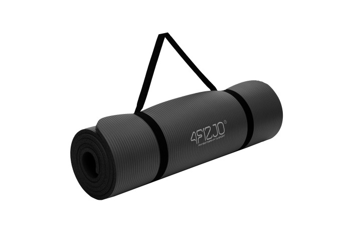 Килимок (мат) спортивний 4FIZJO NBR 180 x 60 x 1 см для йоги та фітнесу Black (P-5907222931462)