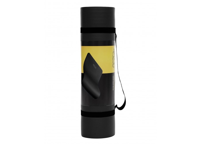 Килимок (мат) спортивний 4FIZJO NBR 180 x 60 x 1 см для йоги та фітнесу Black (P-5907222931462)