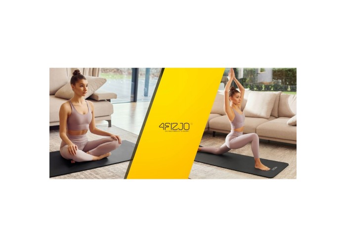 Килимок (мат) спортивний 4FIZJO NBR 180 x 60 x 1 см для йоги та фітнесу Black (P-5907222931462)