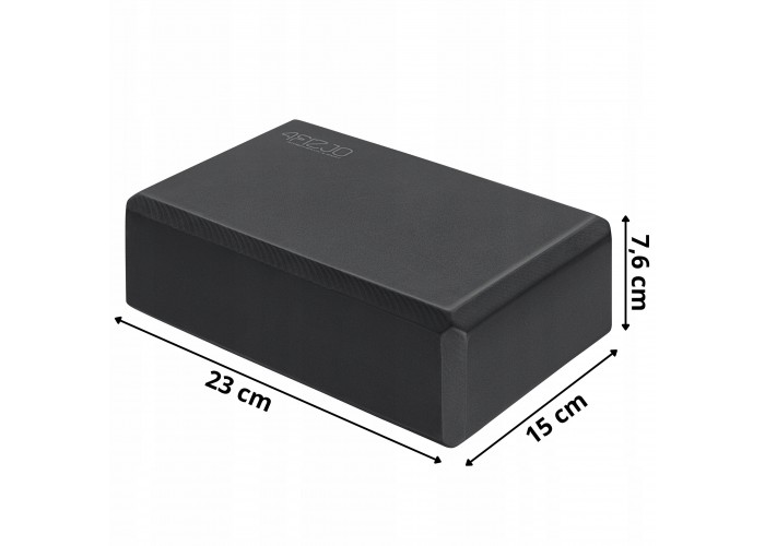 Блок для йоги 4FIZJO 23 x 15 x 7.6 см Black (P-5907222931387)