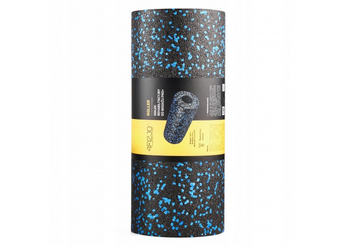 Масажний ролик 4FIZJO EPP PRO+ 33 x 14 см (валик, роллер) гладкий Black/Blue (P-5907222931417)