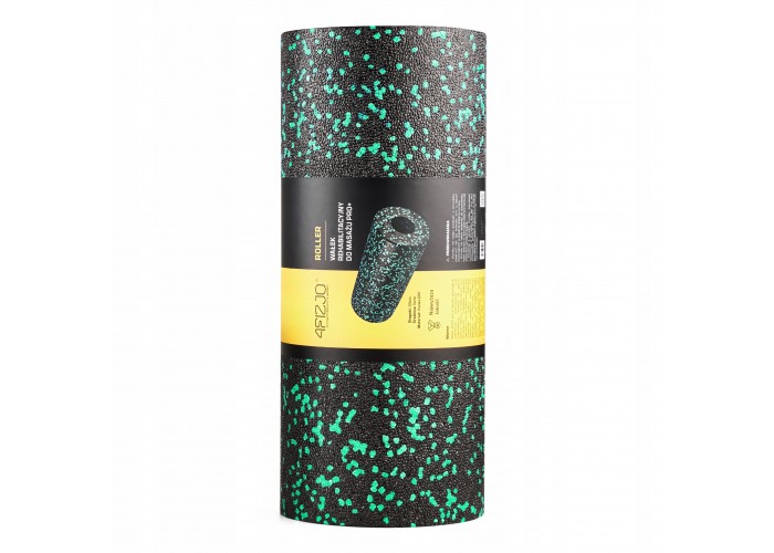 Масажний ролик 4FIZJO EPP PRO+ 33 x 14 см (валик, роллер) гладкий Black/Green (P-5907222931424)