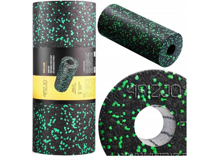 Масажний ролик 4FIZJO EPP PRO+ 33 x 14 см (валик, роллер) гладкий Black/Green (P-5907222931424)