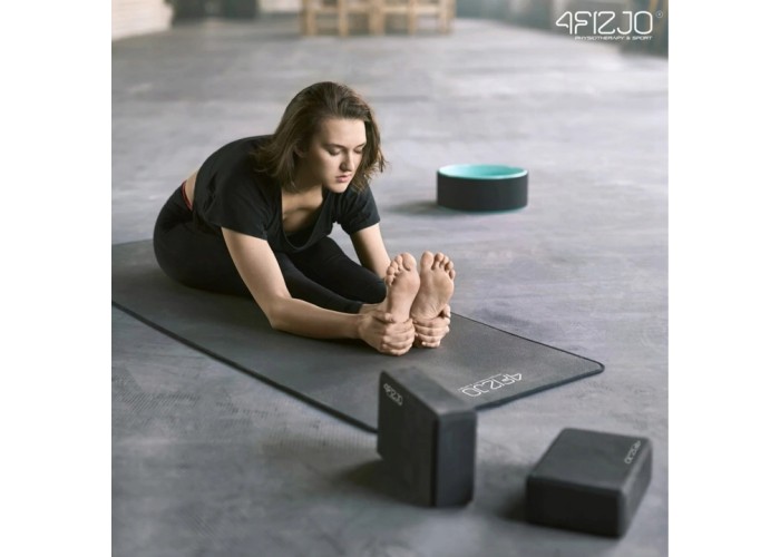 Колесо для йоги та фітнесу 4FIZJO Dharma Black/Turquoise (P-5907222931448)