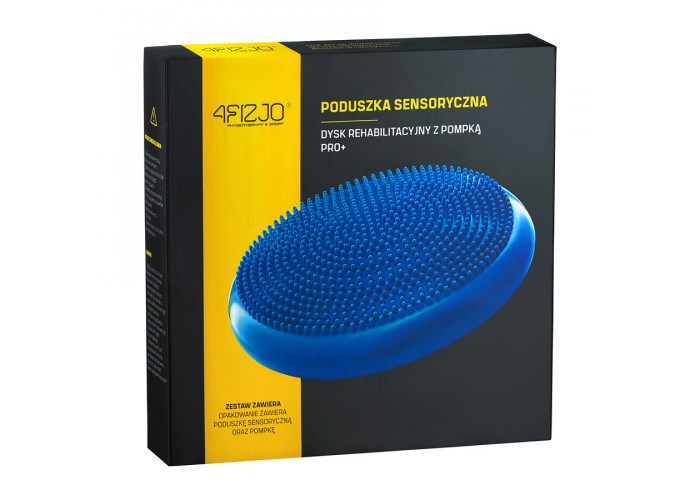 Балансувальна подушка-диск 4FIZJO PRO+ 33 см сенсомоторна, масажна Blue (P-5907222931929)