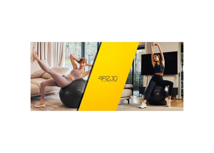 М'яч для фітнесу (фітбол) 4FIZJO 85 см Anti-Burst Black (P-5907222931516)