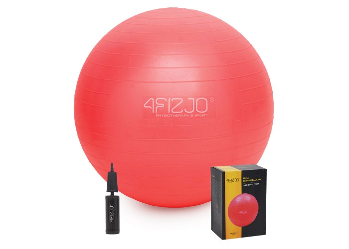 М'яч для фітнесу (фітбол) 4FIZJO 55 см Anti-Burst Red (P-5907222931509)