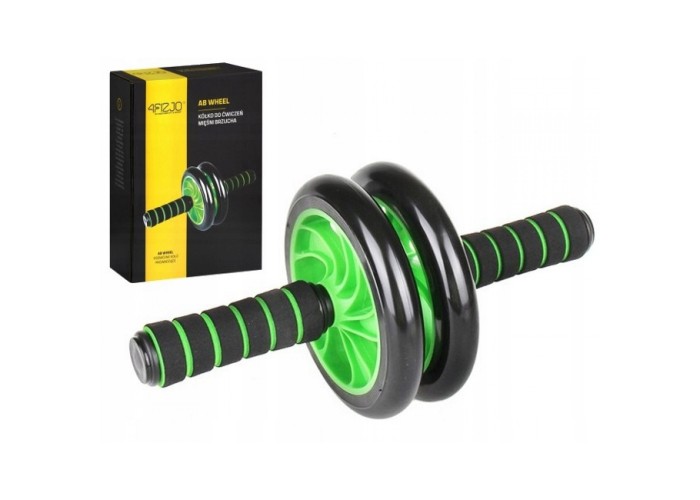 Ролик (гімнастичне колесо) для преса 4FIZJO Ab Wheel Black/Green (P-5907222931523)