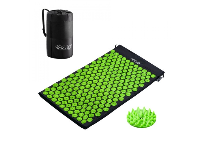Килимок акупунктурний 4FIZJO Classic Mat Аплікатор Кузнєцова Black/Green (P-5907222931721)