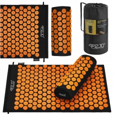 Килимок акупунктурний з валиком 4FIZJO Classic Mat Аплікатор Кузнєцова Black/Orange (P-5907222931752)