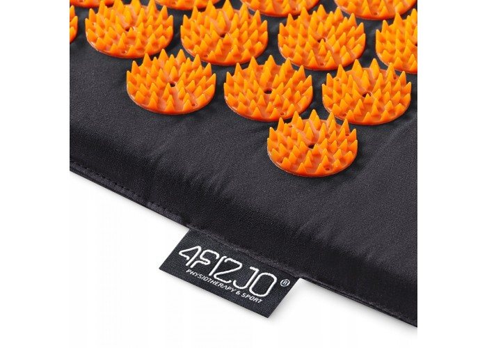 Килимок акупунктурний з валиком 4FIZJO Classic Mat Аплікатор Кузнєцова Black/Orange (P-5907222931752)