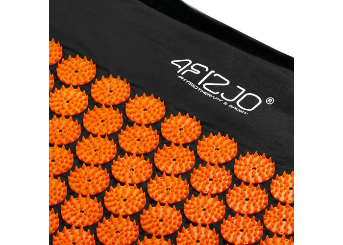 Килимок акупунктурний з валиком 4FIZJO Classic Mat Аплікатор Кузнєцова Black/Orange (P-5907222931752)