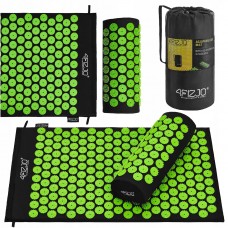 Килимок акупунктурний з валиком 4FIZJO Classic Mat Аплікатор Кузнєцова Black/Green (P-5907222931745)