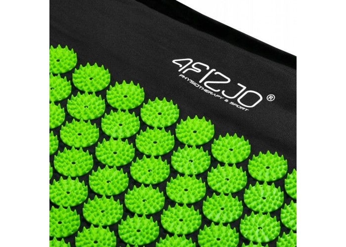 Килимок акупунктурний з валиком 4FIZJO Classic Mat Аплікатор Кузнєцова Black/Green (P-5907222931745)