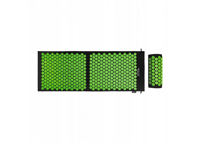 Килимок акупунктурний з валиком 4FIZJO Classic Mat XL Аплікатор Кузнєцова Black/Green (P-5907222931769)