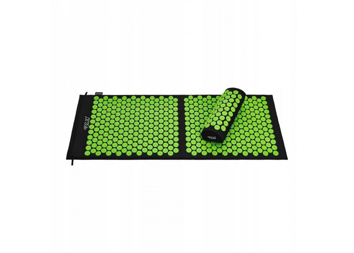 Килимок акупунктурний з валиком 4FIZJO Classic Mat XL Аплікатор Кузнєцова Black/Green (P-5907222931769)