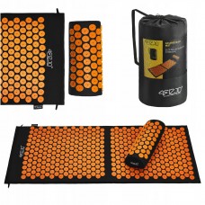 Килимок акупунктурний з валиком 4FIZJO Classic Mat XL Аплікатор Кузнєцова Black/Orange (P-5907222931776)
