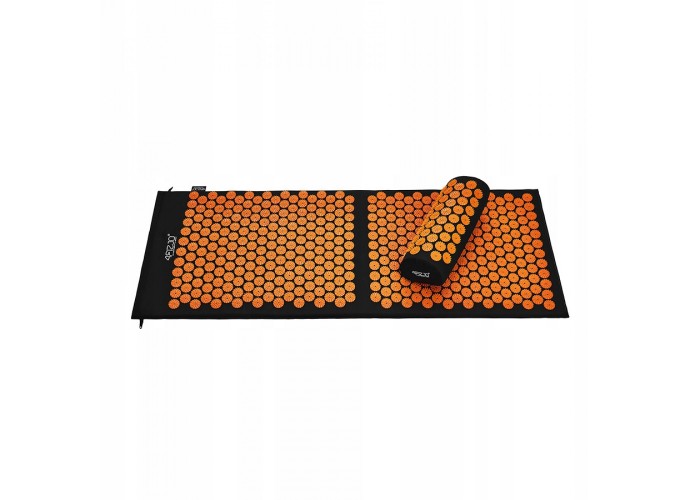 Килимок акупунктурний з валиком 4FIZJO Classic Mat XL Аплікатор Кузнєцова Black/Orange (P-5907222931776)