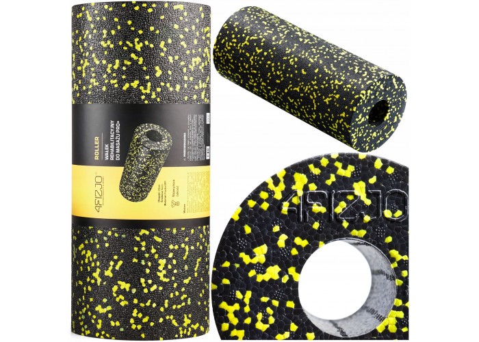 Масажний ролик 4FIZJO EPP PRO+ 33 x 14 см (валик, роллер) гладкий Black/Yellow (P-5907222931431)