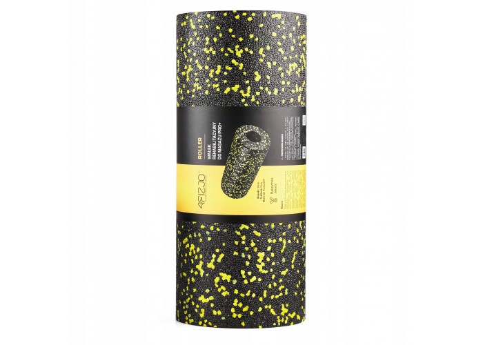 Масажний ролик 4FIZJO EPP PRO+ 33 x 14 см (валик, роллер) гладкий Black/Yellow (P-5907222931431)