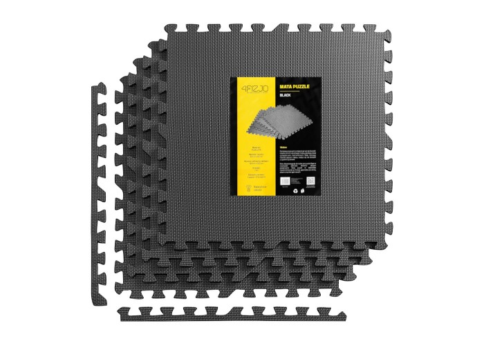 Мат-пазл (ластівчин хвіст) 4FIZJO Mat Puzzle EVA 120 x 120 x 1 cм Black (P-5907222931011)