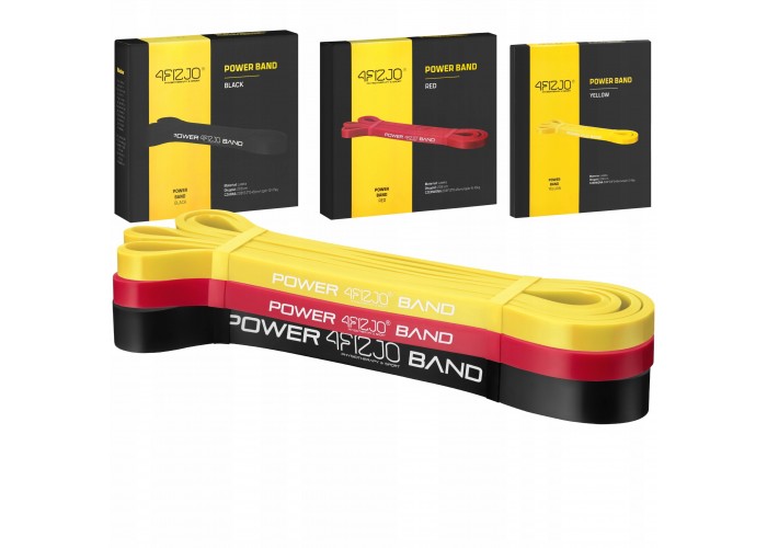 Еспандер-петля 4FIZJO Power Band 2-17 кг резина для фітнесу і спорту, набір 3 шт Mix (P-5907222931837)