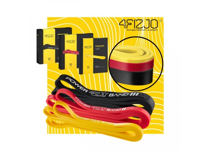 Еспандер-петля 4FIZJO Power Band 2-17 кг резина для фітнесу і спорту, набір 3 шт Mix (P-5907222931837)