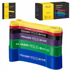 Еспандер-петля 4FIZJO Power Band 2-46 кг резина для фітнесу і спорту, набір 6 шт Mix (P-5907222931875)