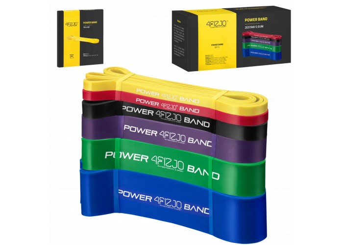 Еспандер-петля 4FIZJO Power Band 2-46 кг резина для фітнесу і спорту, набір 6 шт Mix (P-5907222931875)