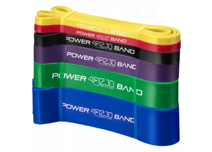 Еспандер-петля 4FIZJO Power Band 2-46 кг резина для фітнесу і спорту, набір 6 шт Mix (P-5907222931875)