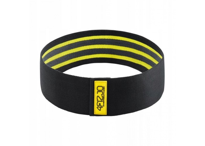 Резинка для фітнесу та спорту із тканини 4FIZJO Hip Band 10-15 кг Black/Yellow (P-5907739310309)