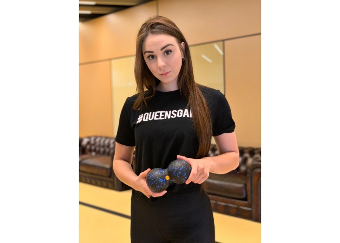 Масажний м'яч подвійний 4FIZJO EPP DuoBall 08 Black/Yellow (P-5907222931301)