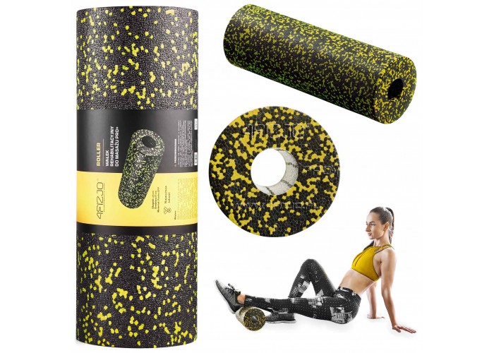 Масажний ролик 4FIZJO EPP PRO+ 45 x 14.5 см (валик, роллер) гладкий Black/Yellow (P-5907739310583)