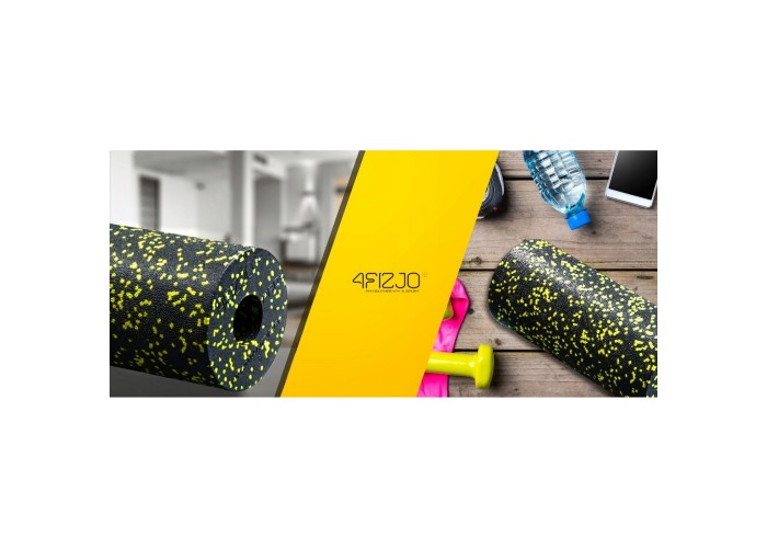 Масажний ролик 4FIZJO EPP PRO+ 45 x 14.5 см (валик, роллер) гладкий Black/Yellow (P-5907739310583)