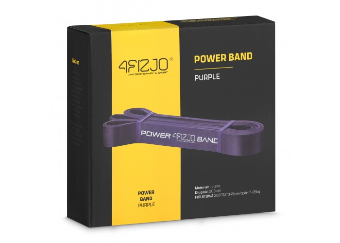 Еспандер-петля 4FIZJO Power Band 32 мм 17-26 кг резинка для фітнесу і спорту Violet (P-5907222931073)