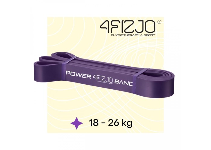 Еспандер-петля 4FIZJO Power Band 32 мм 17-26 кг резинка для фітнесу і спорту Violet (P-5907222931073)