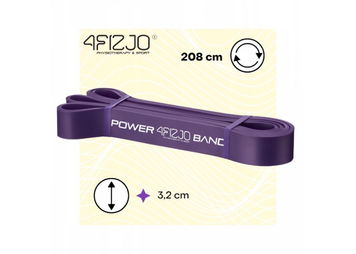 Еспандер-петля 4FIZJO Power Band 32 мм 17-26 кг резинка для фітнесу і спорту Violet (P-5907222931073)