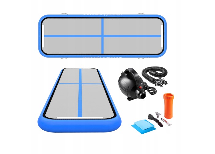 Мат гімнастичний надувний 4FIZJO Air Track Mat 300 x 100 x 15 cм White/Blue (P-5907739311771)