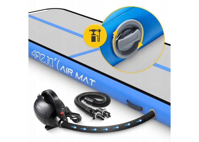 Мат гімнастичний надувний 4FIZJO Air Track Mat 300 x 100 x 15 cм White/Blue (P-5907739311771)