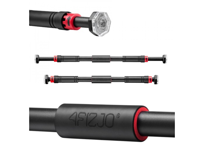 Турнік розсувний 4FIZJO 66-100 см Black/Red (P-5907739310385)