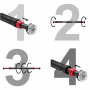 Турнік розсувний 4FIZJO 66-100 см Black/Red (P-5907739310385)